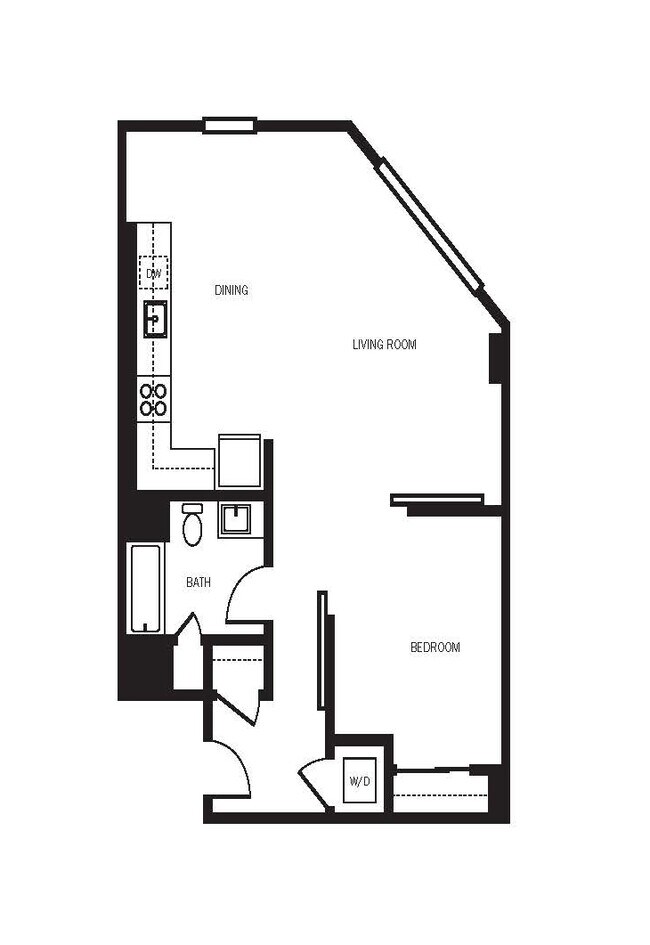 1X1 B5.1 534 floor plan